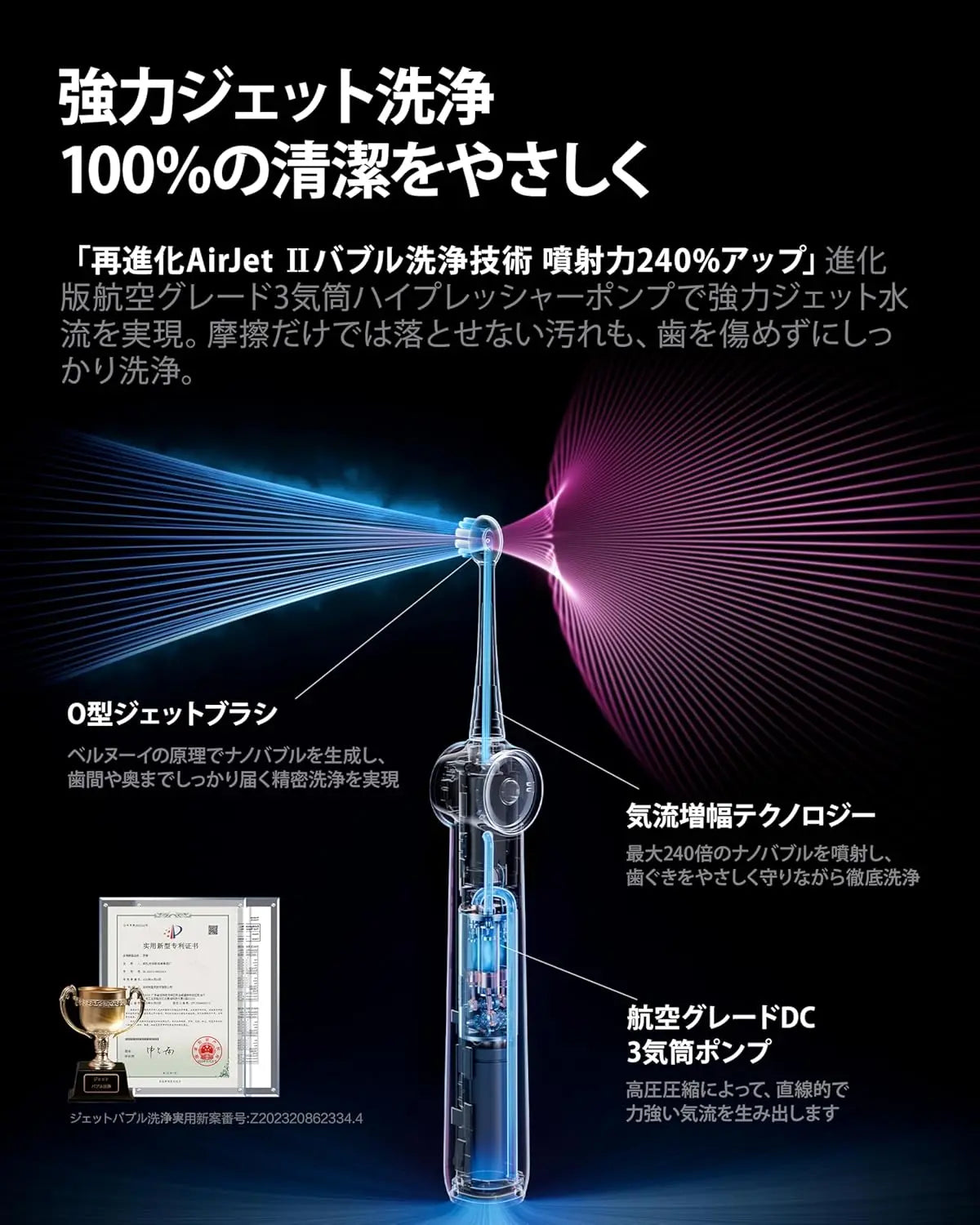 RANVOO AirJet X5 電動歯ブラシ ソニック RANVOO